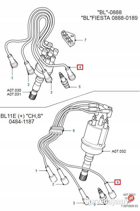 PRZEWÓD ZAPŁONOWY FORD ESCORT ORION FIESTA