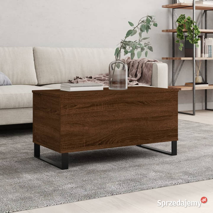Stolik kawowy brązowy dąb 90x445x45 WM830987 Stoły mazowieckie