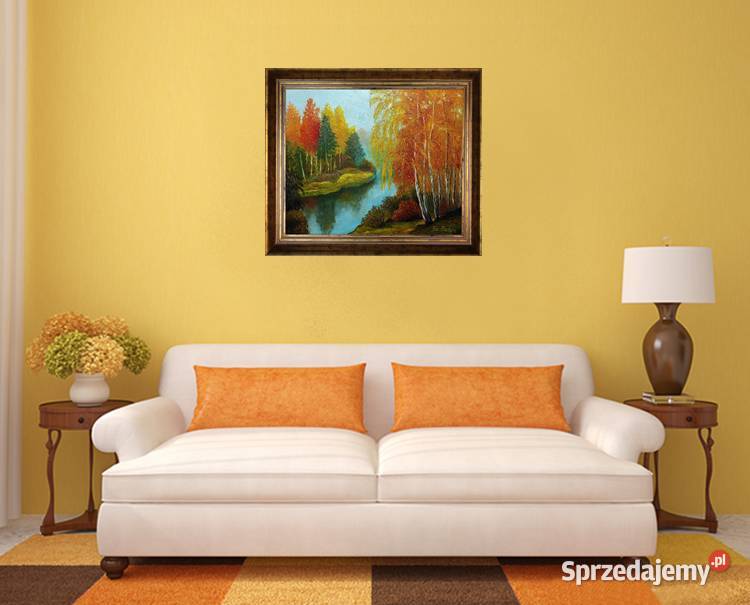 Obraz olejny Pejzaż jesienny lubelskie Lublin sprzedam