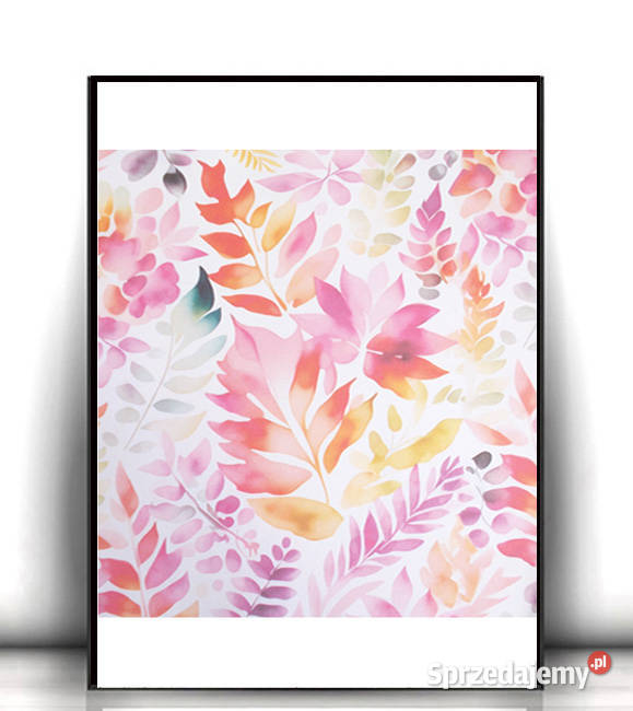 boho plakat do domu liście plakat A4 pastelowy Białystok