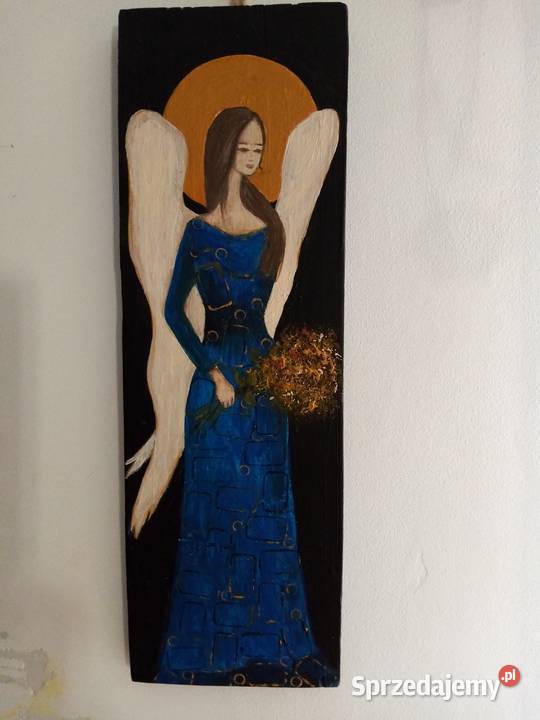 anioły malowane na desce Rękodzieło Toruń