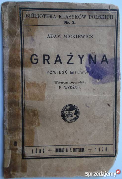 GRAŻYNA Powieść Litewska 1928 Adam Mickiewicz Rewal