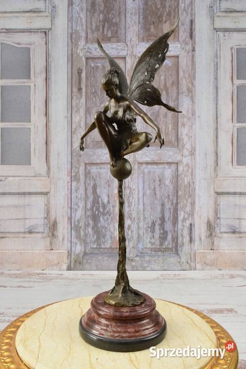 Elf ze Skrzydłami Figura Rzeźba z Brązu Kraków