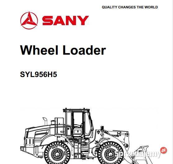 Sany SYL956H instrukcja naprawy motoryzacja, transport