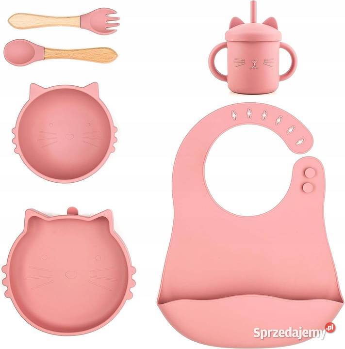 Zestaw naczyń silikon dziecka do karmienka Myszyniec