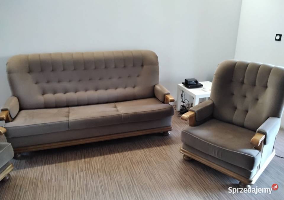 Komplet wypoczynkowy kanapa i dwa fotele Konstantynów Łódzki