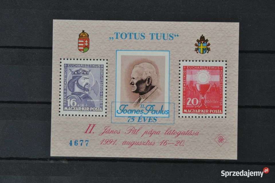 Znaczki Papież Jan Paweł II Węgry Bloki sprzedam