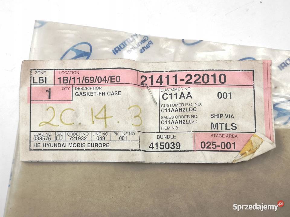 USZCZELKA POKRYWY POMPY OLEJU HYUNDAI ACCENT osobowe Elementy wygłuszające