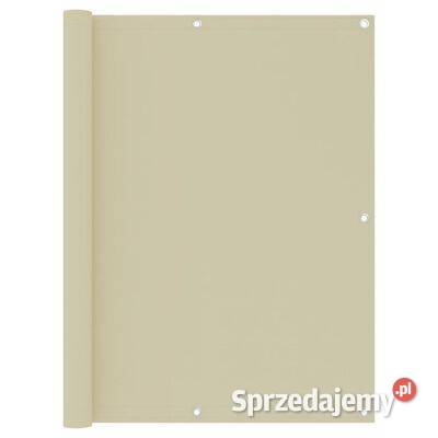 vidaXL Parawan balkonowy kremowy 120x500 tkanina Parasole ogrodowe Warszawa