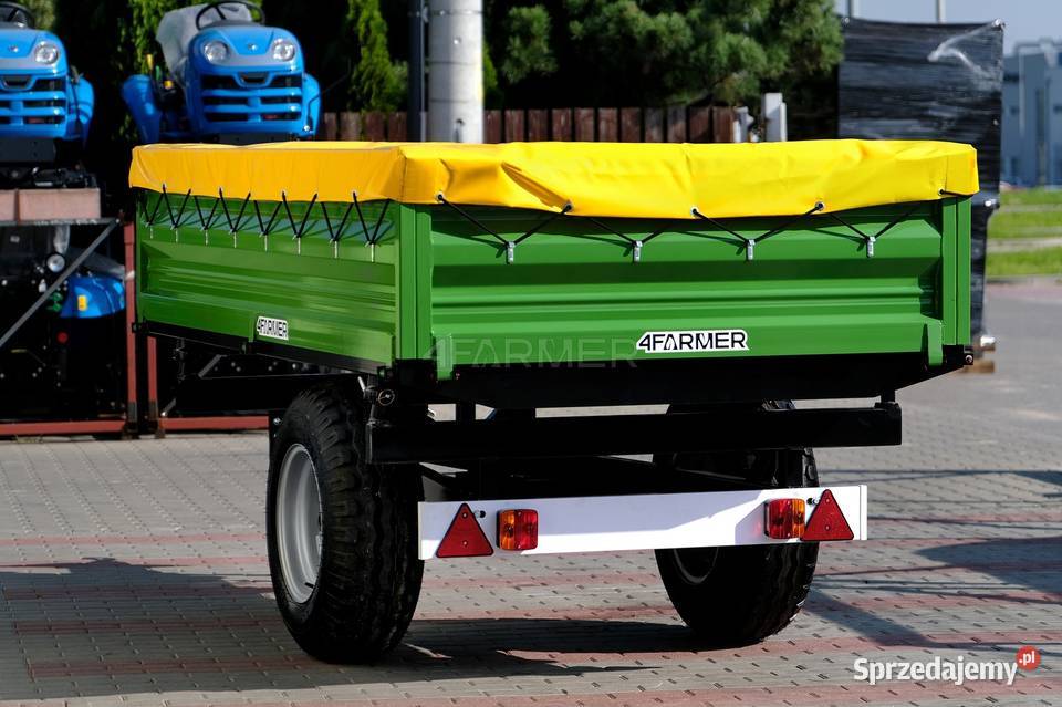 Przyczepa rolnicza jednoosiowa 2T z kiprem Rolnictwo podkarpackie