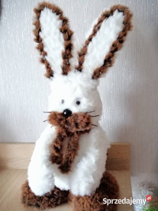 Zajączek wielkanocny biały Dekoracja świąteczna Katowice sprzedam