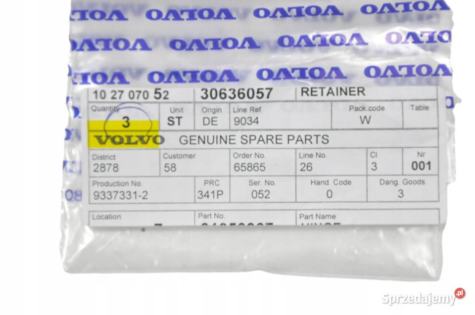 VOLVO C30 C70 S40 V50 uchwyt przewodu Bielany Wrocławskie sprzedam