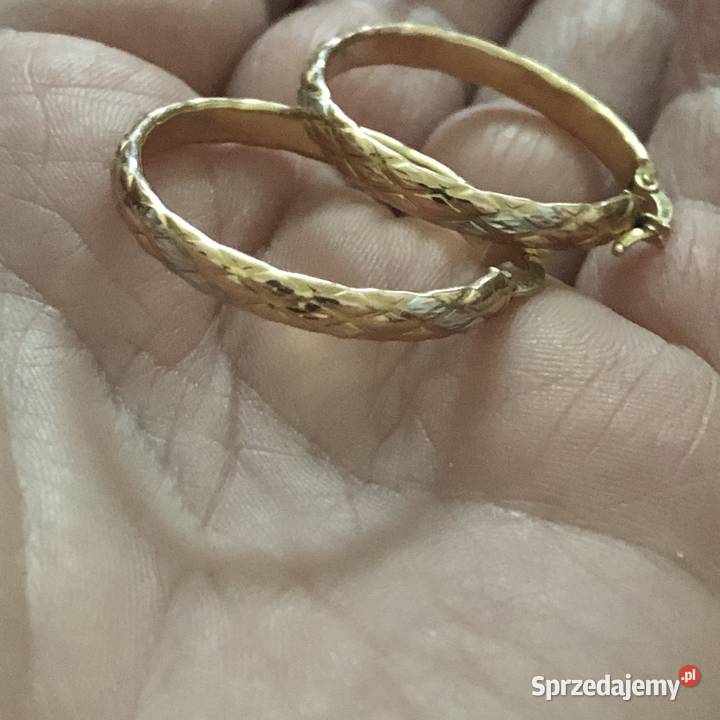 Złote kolczyki kółka koła Tarnowo Podgórne