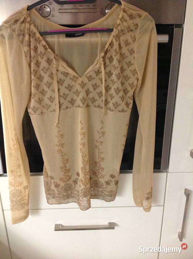 Bluzka Mgiełka Damska HENNES by HM r S Nude Inny wzór Nowa Sól