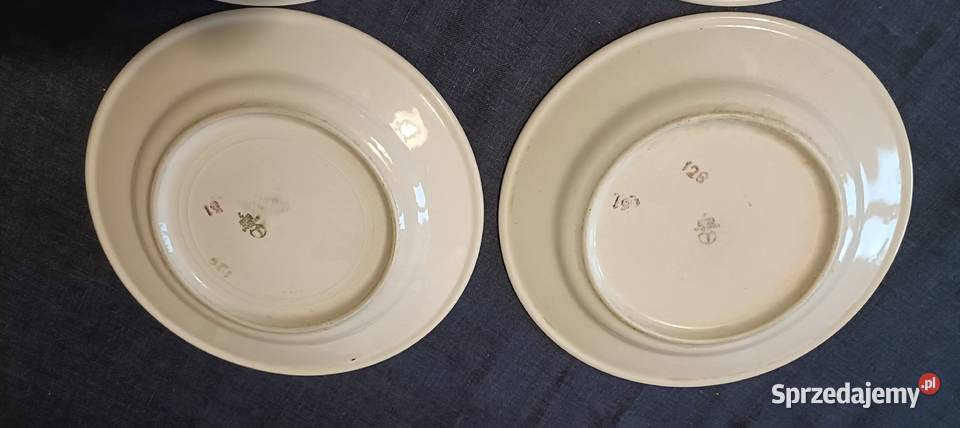 4 Talerze Lubiana Społem PRL logo sztućce Warszawa sprzedam