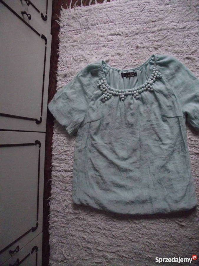 ZAY BLUZECZKA BOMBKA W ROZBIELONEJ MIĘCIE r M Rozmiar 38(M) Piła