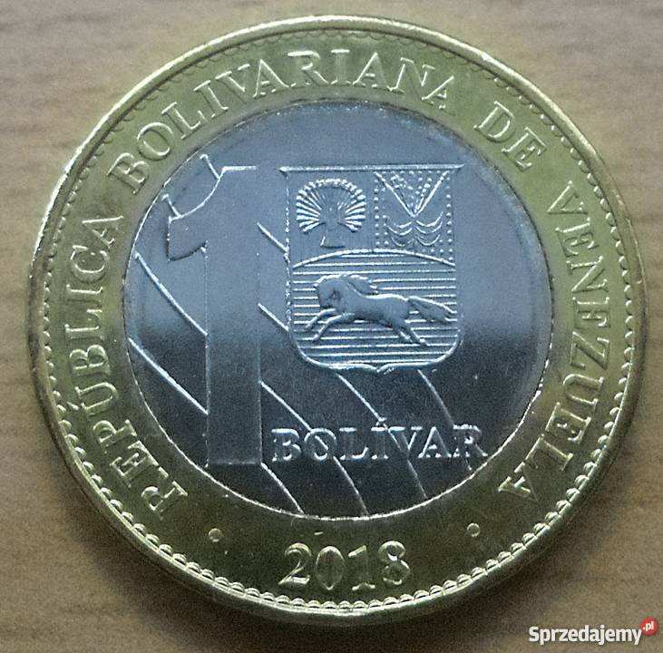 WENEZUELA1 BOLIVAR2018 rŁADNY Numizmatyka Numizmatyka mazowieckie Legionowo