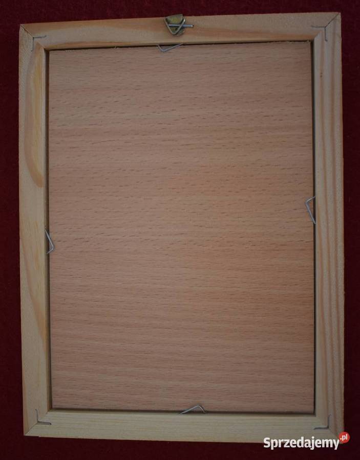 Niebieskie dzwonki mała reprodukcja w drewnianej Chełmno