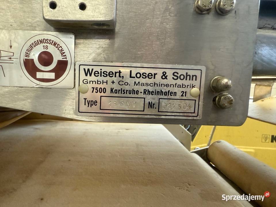 Maszyna do wałkowania ciasta Weisert Loser Sohn łódzkie Skierniewice