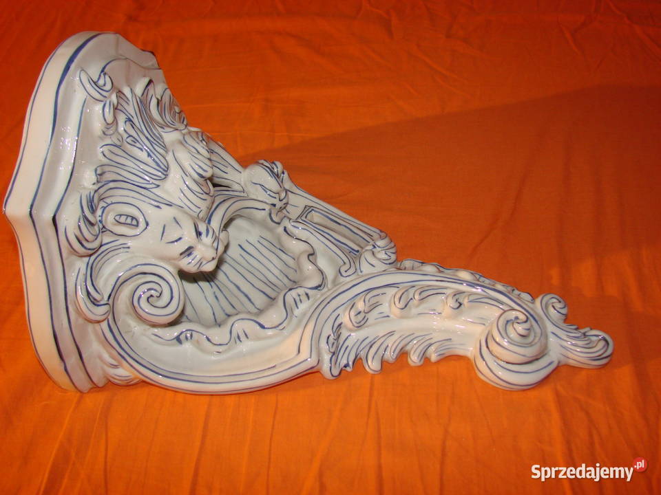 stara azjatycka ceramiczna półka ścienna