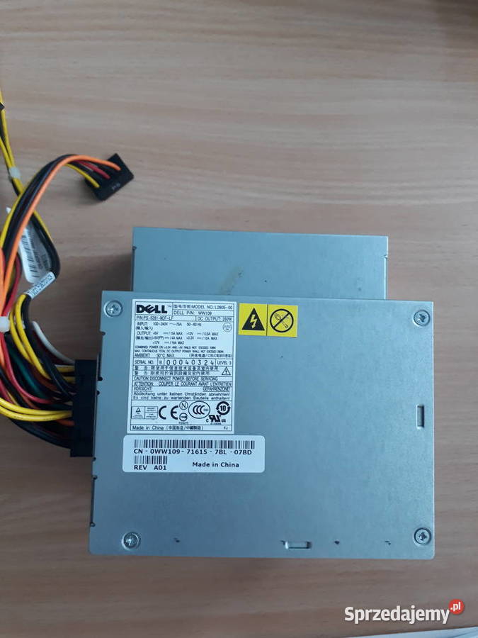 Zasilacz Dell L280E00 Ilość wentylatorów 1 sprzedam