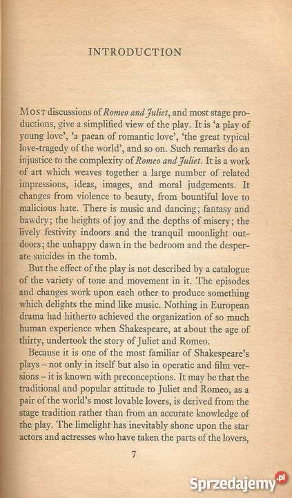 Romeo and Juliet Pnguin Shakespeare 1976 Pacanów sprzedam