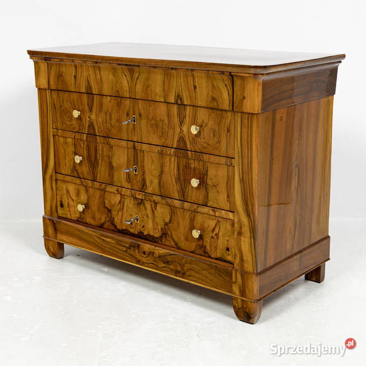 Komoda biedermeier 18351840 orzech antyk stara Łowęcin