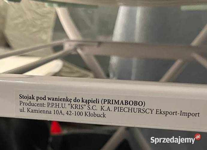 Stojak pod wanienkę PRIMABOBO metalowy składany Krzynowłoga Mała sprzedam