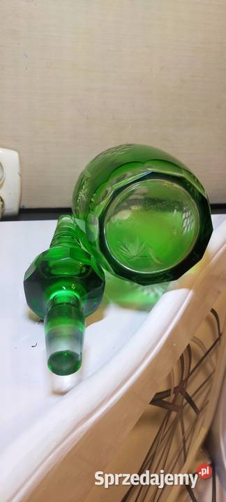 Karafka na wino wodę Butelka szklana kryształ śląskie Orzesze