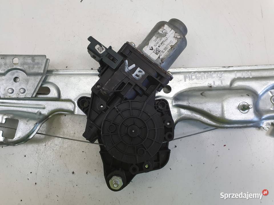 Renault Megane IV PODNOŚNIK SZYBY lewy tył osobowe Mechanizmy opuszczania szyb Rudka