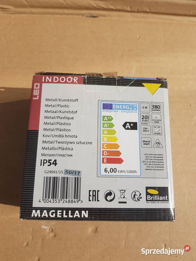 Lampa sufitowa plafon szczelny IP54 łazienki Warszawa