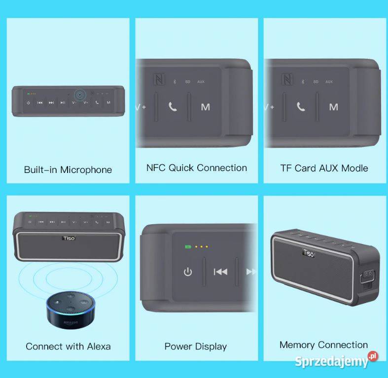 Głośnik Tiso T15 Bluetooth NFC microSD USB 20Wat Bydgoszcz