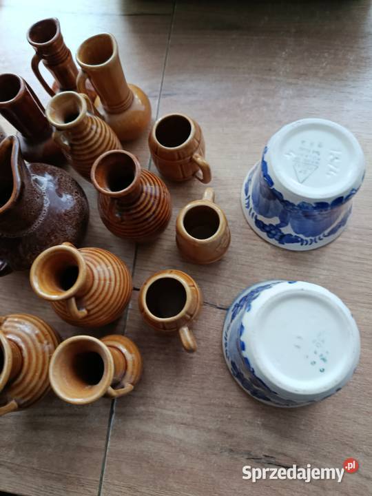 Pijałka dzbanuszki fajans ceramika prl Choszczno