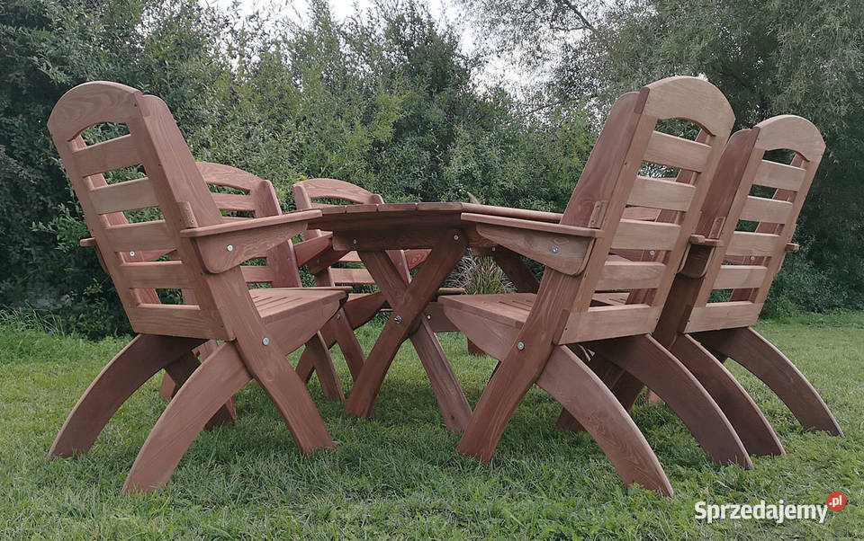Meble ogrodowe drewniane składane typ X lamel 1 Dom i Ogród