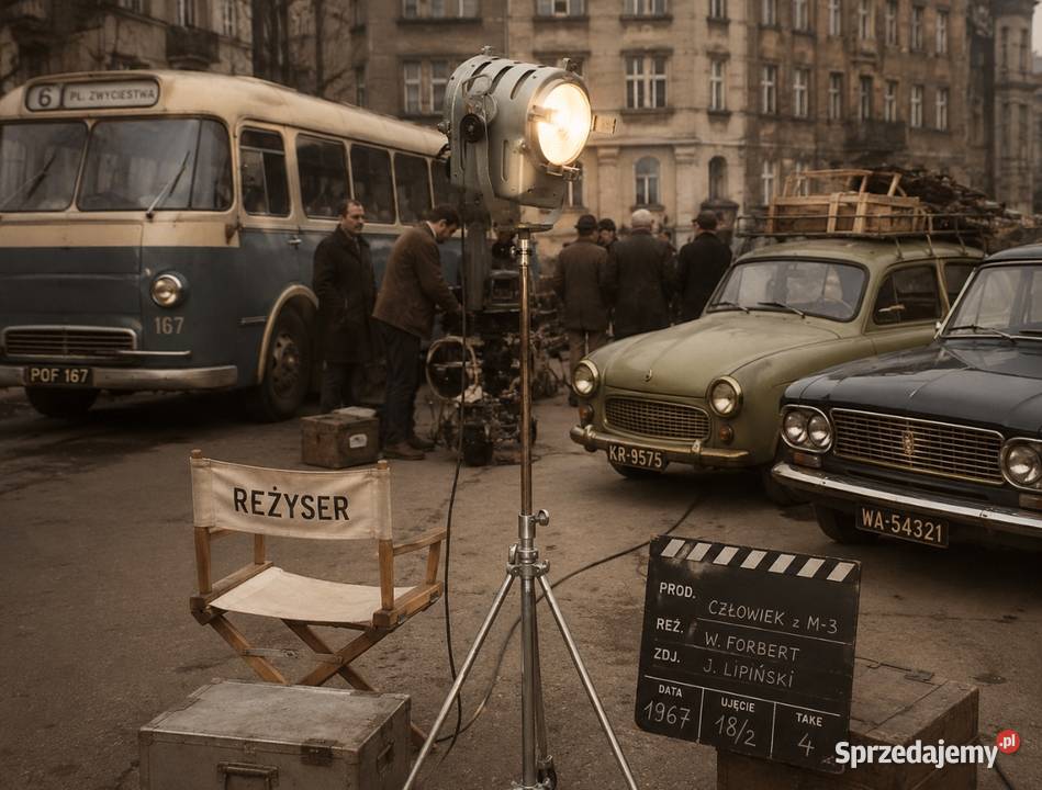 Lampa PRL filmowa Vintage loft stojąca