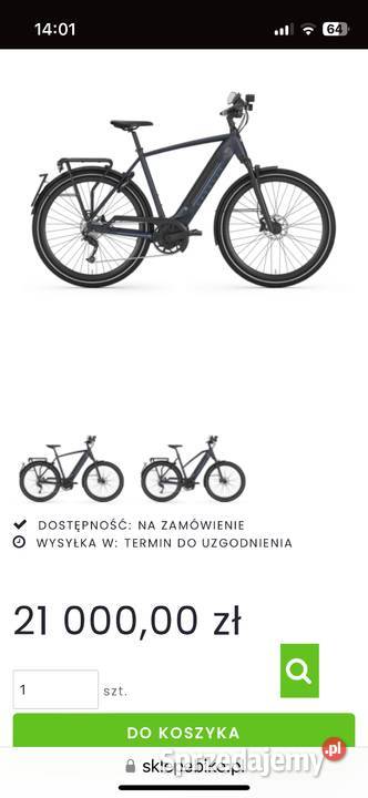 Gazelle Ultimate Speed 45h nowy rower Nakło sprzedam