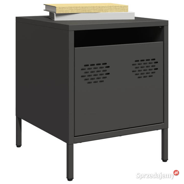 Szafki nocne 2 czarne 35x39x435 stal WM851245 mazowieckie Warszawa