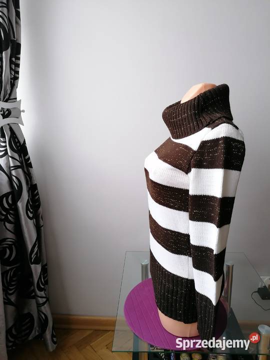 NOWY SWETER GOLF W PASY ZE ZŁOTĄ NITKĄ Łódź sprzedam