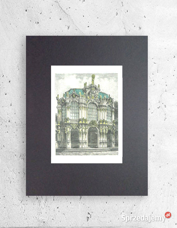mały plakat architekura retro plakat a4 budynek Kielce