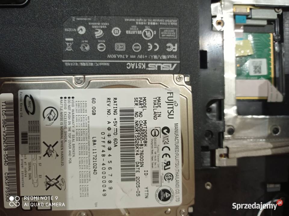 Laptop ASUS wielkopolskie Ostrzeszów sprzedam