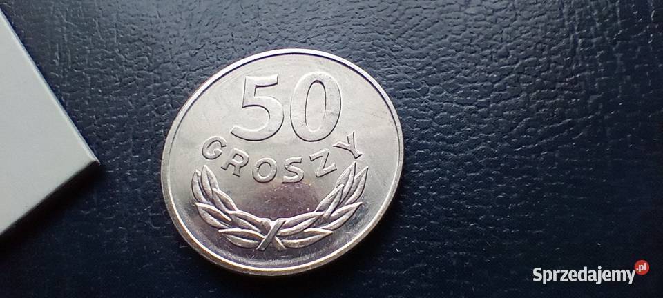 Stare monety 50 groszy 1982 PRL Polska cudo Lesko