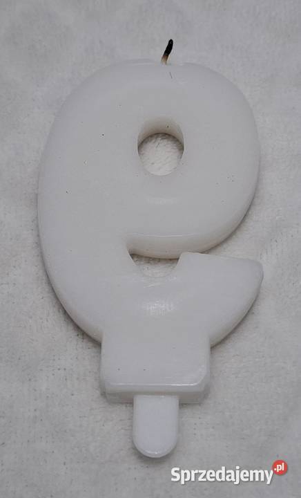 Świeczka urodzinowa 9 dziewięć dziewiąte Czeladź