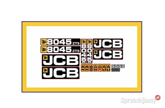 Naklejki JCB ZTS 8045 Zestaw Nalepki minikoparka Ostrów Wielkopolski sprzedam
