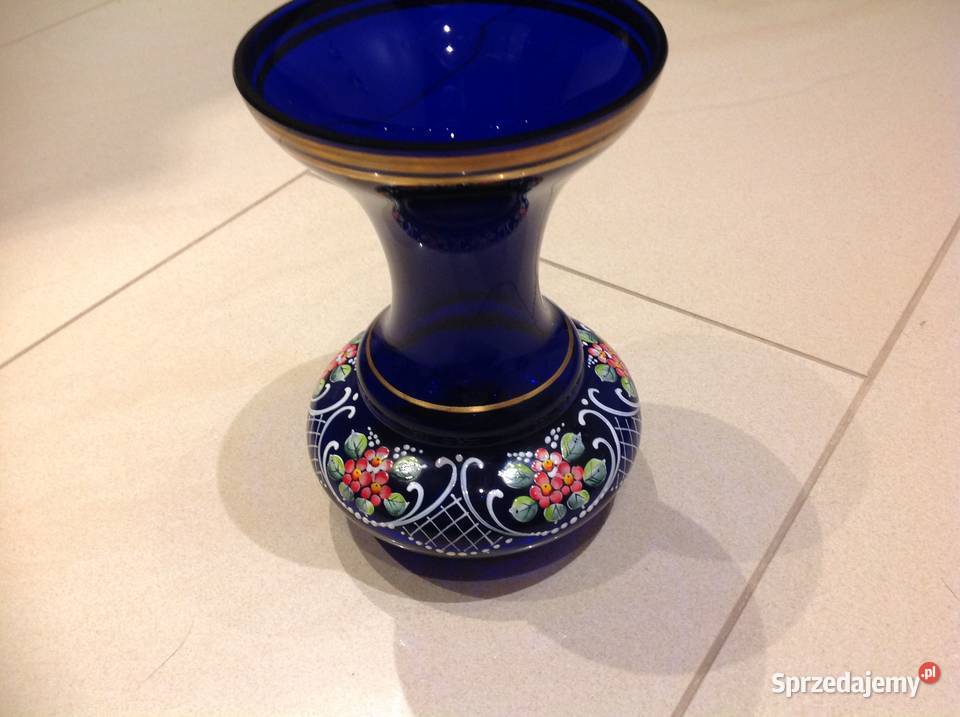 Wazon Kobaltowy Bohemia Stary Sygnowany Dubicko lubuskie sprzedam