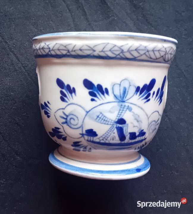 Ręcznie malowana osłonka doniczki Delft Nie Koźminek