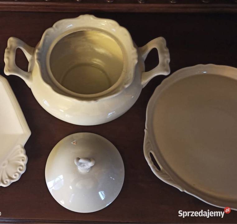 patera Krautheim Bavaria okrągła ecru Porcelana i szkło Gdańsk