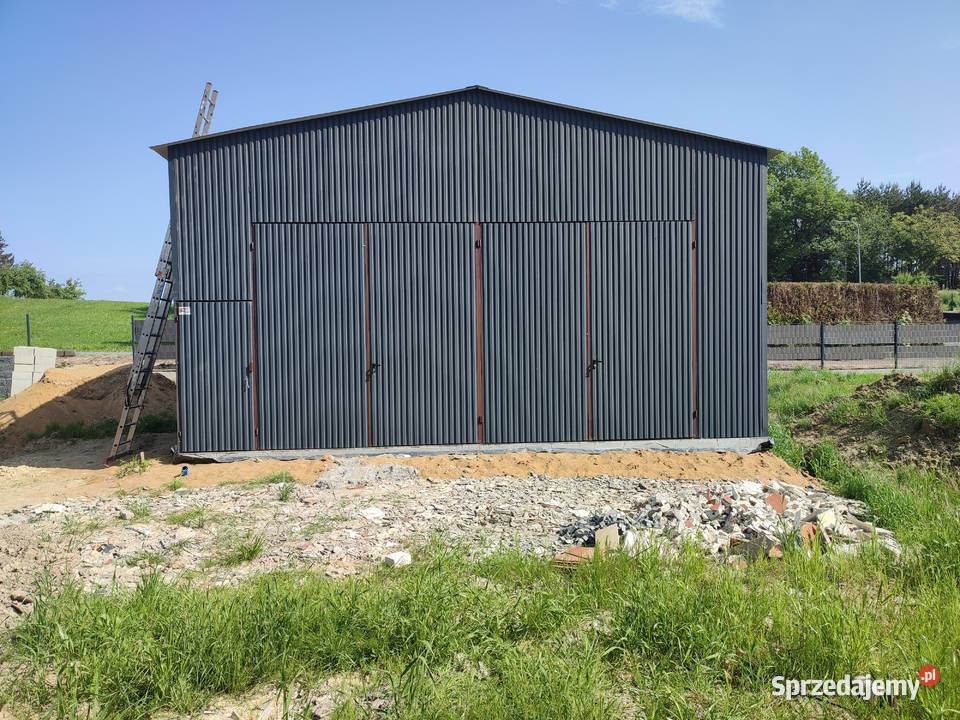 Garaż Blaszany Grafitowy Dwuspadowy HalaMagazyn sprzedam