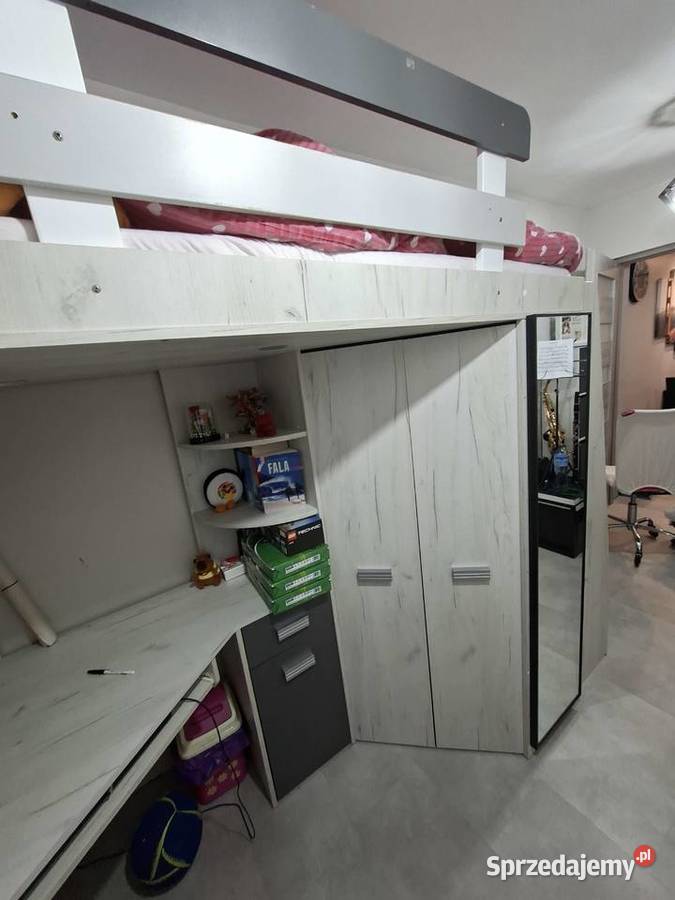 Antresola łóżko piętrowe z biurkiem i szafa Pozostałe małopolskie Radziemice
