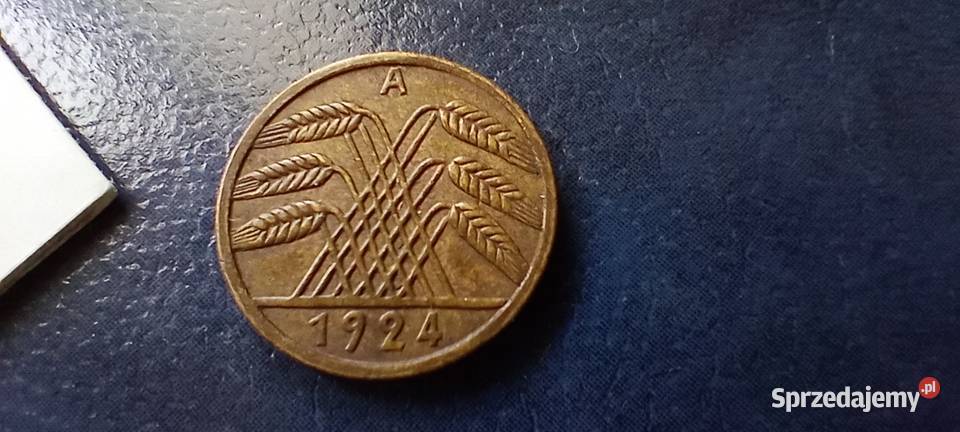 Stare monety 5 rentenpfennig 1924 A Niemcy Lesko