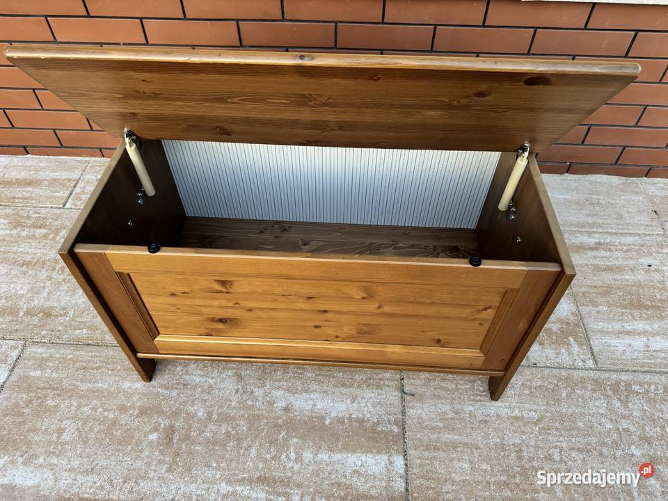 Skrzynia drewniana kufer Leksvik Ikea siedzisko mazowieckie Garwolin sprzedam
